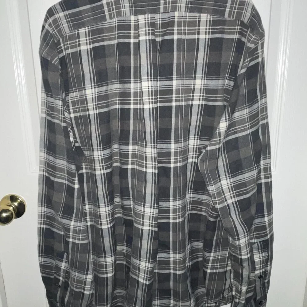 POLO Ralph Lauren Men's‎ Long Sleeve Brown Plaid Fannel Button Down Shirt XXL